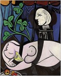 Picasso’s 1932 painting “Nu au Plateau de Sculpteur (Nude, Green Leaves and Bust)